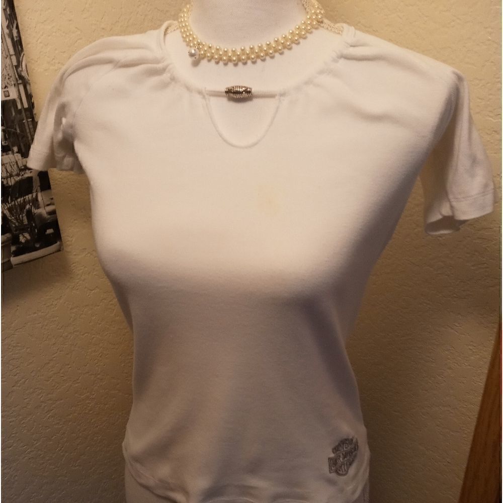 Harley Davidson Crystal River, Florida Ladies Petite Top-Front/Back Logo-Small